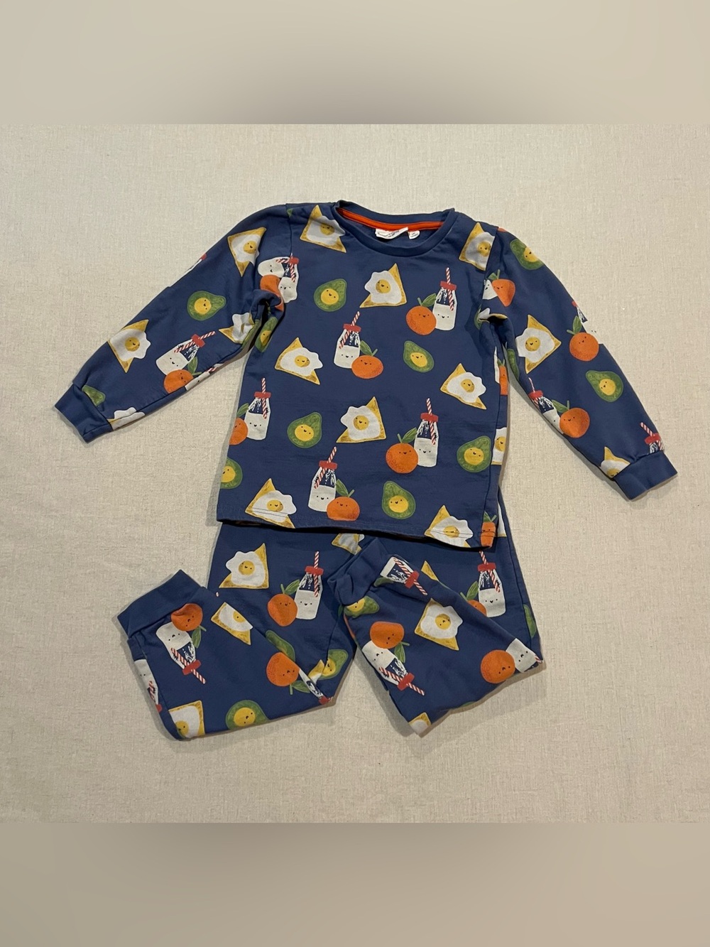 Sense Organics Breakfast 2 Piece Sweatsuit 110/116cm Orange Toast Avocado Milk